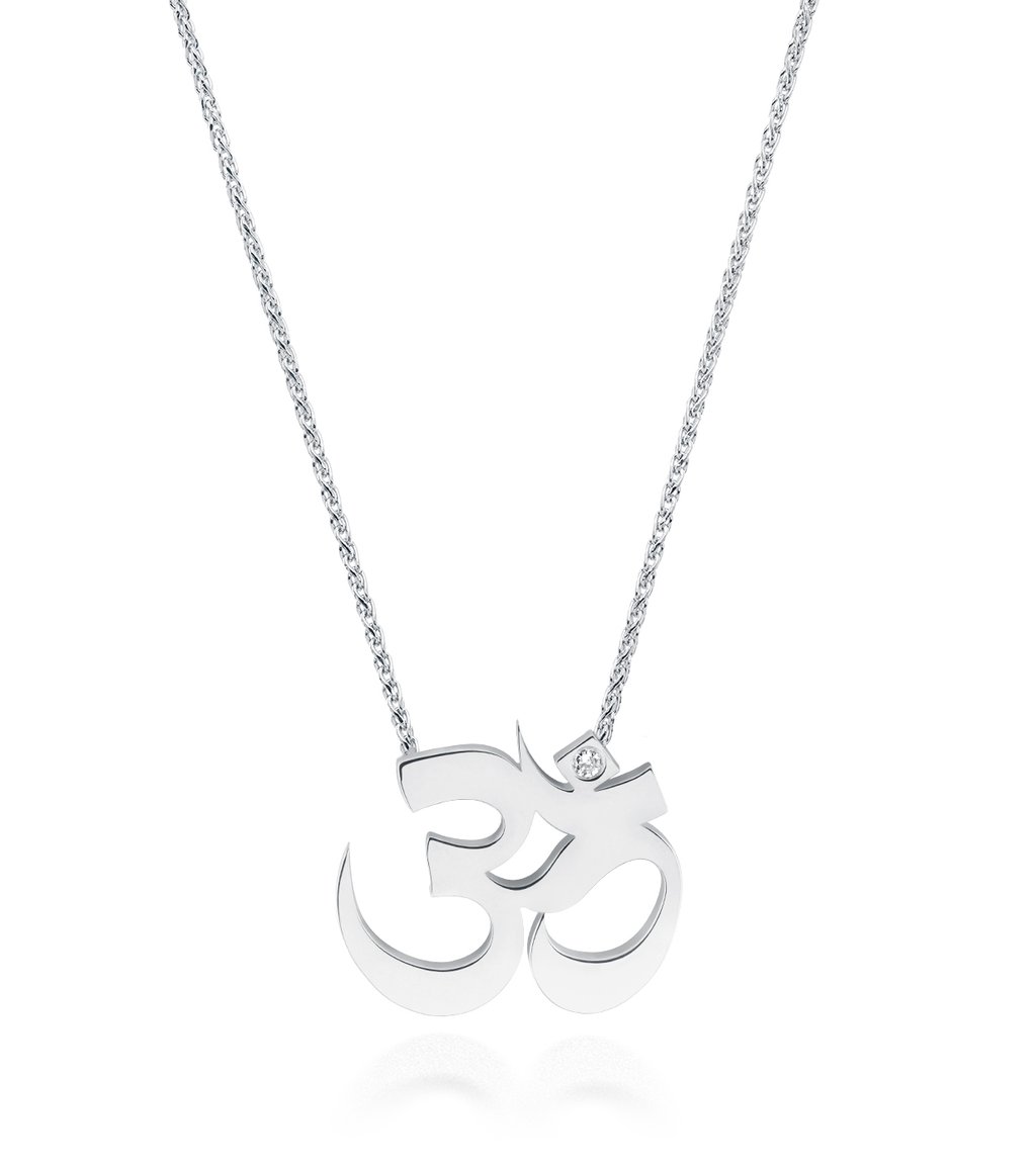 Unity Om Large Necklace Silver