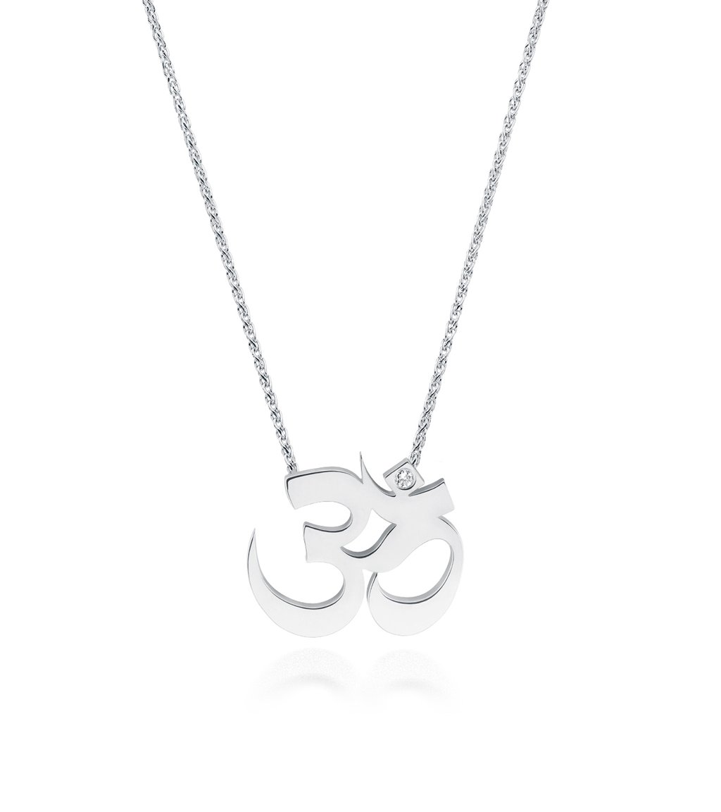 Unity Om Small Necklace Silver